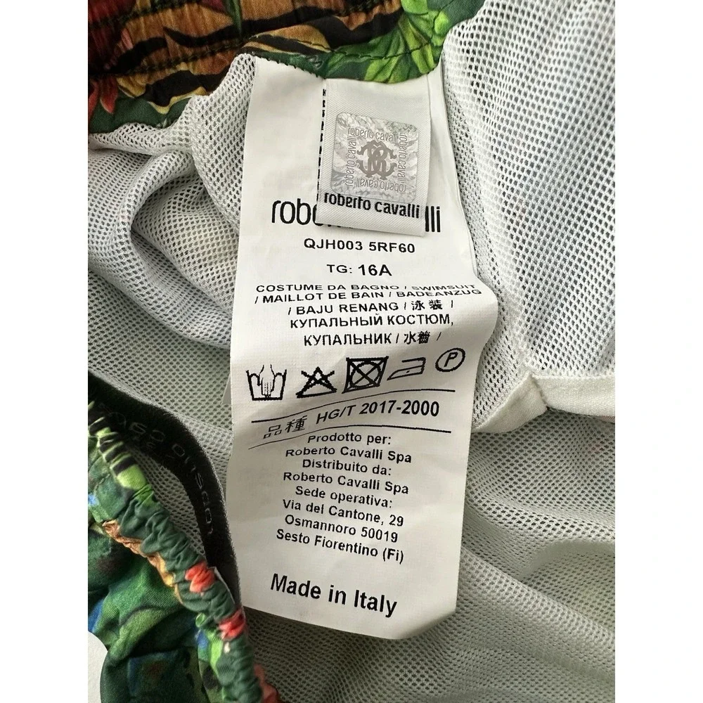 ROBERTO CAVALLI Junior Swim Shorts Size 16A Pockets Vacation Beach Designer